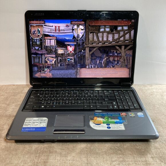 VTG Asus X61S 15.6" – 3GB RAM 60GB SSD Windows XP Pro Retro Gaming Laptop CD/DVD - Picture 2 of 16